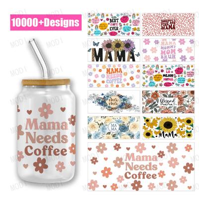 China Custom Mama'S Day UV DTF Transfers For Libbey Glass Tumblers Durable And Washable Designs for sale