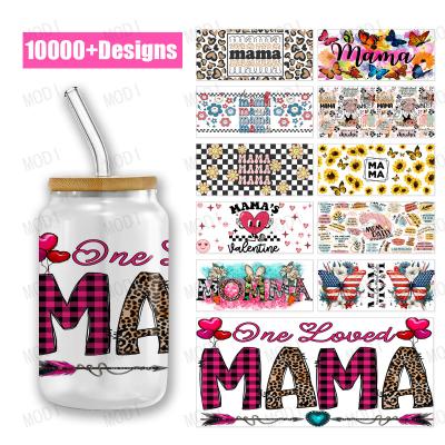 China UV DTF Cup Wrap Transfers Custom Logo Libbey Glass Tumbler For Mama'S Day Promotions for sale