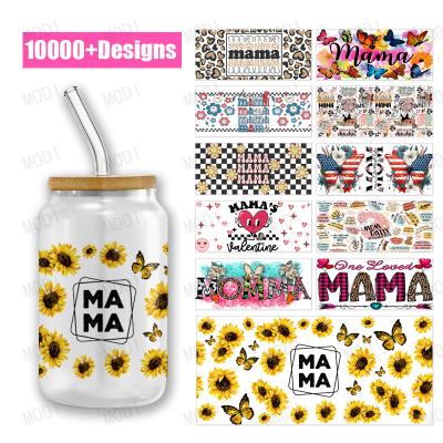 China UV DTF Cup Wrap Transfers Custom Logo Libbey Glass Tumbler For Mama'S Day Celebrations for sale