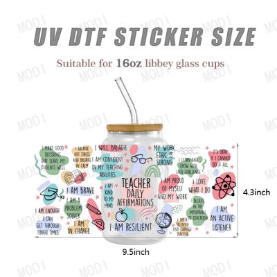 China UV DTF Decals Transfers Sticker UVDTF 16oz Cup Wraps Transfer Cup Wrap UV Decal Stickers voor Cup Te koop