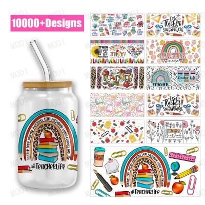 China UV DTF Cup Wrap Transfer Stickers para desenhos animados limpar Off Stickers impermeável Crafting Cup Decal para copos DIY à venda