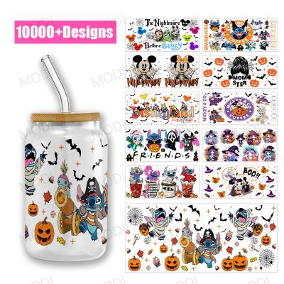 China Snelle en gemakkelijke Halloween Cup Wrap Designs met UV DTF Transfers voor Glass Tumblers Te koop