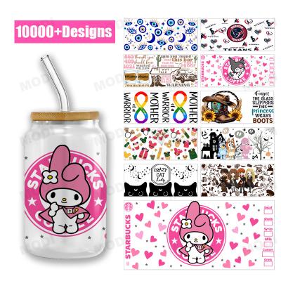 China Custom UV DTF Cup Wraps Transfer Printing Crystal Transfer Sticker UV DTF Sticker Cup Wraps Transfers For 16oz for sale