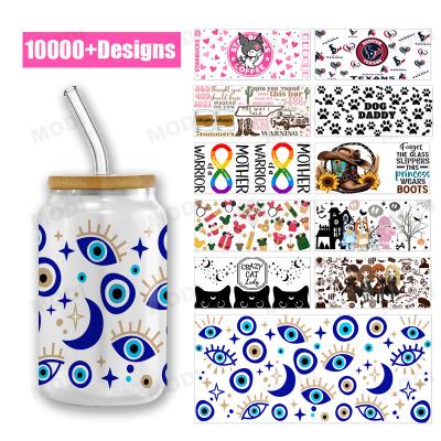 China New Design 16oz Cup Wraps Cup Glass Wraps Custom UV Logo Label Sticker For Cups Transfer Sticker for sale