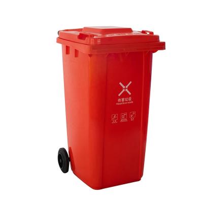 China 240 Liter 220 LITER Viable Plastic Industrial Sanitary Bin Container Waste Container Mobile Street Garbage Bin for sale