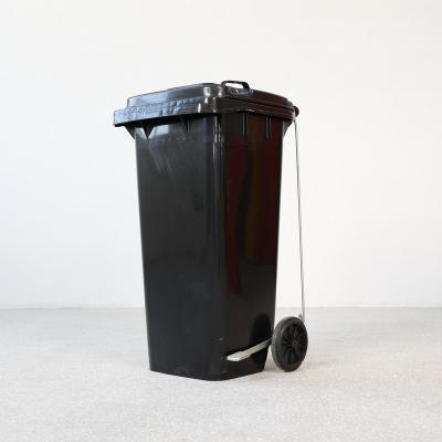 China Wheelie 120 Liter Sustainable High Quality Plastic Rectangular Waste Bin Outdoor Goods Containers for sale