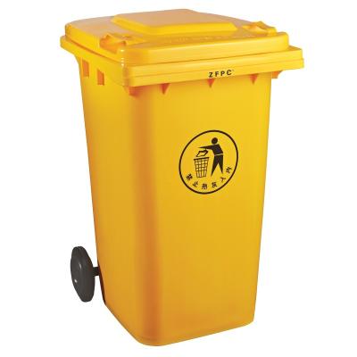 China 240 Liter Plastic Waste Container Waste Bin Plastic Street Trash Can Garbage Bin Viable Outdoor Cover for sale