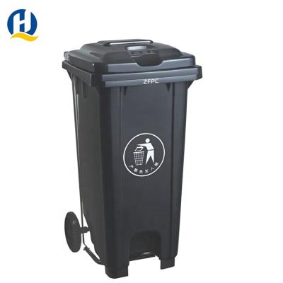 China 240 Liter Public Place 240L Outdoor Plastic Waste Bin Sustainable Bin Dustbin With Pedal for sale