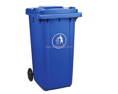 China 240 Liter Viable Plastic Industrial Sanitary Trash Container Waste Container Mobile Street Garbage Bin for sale