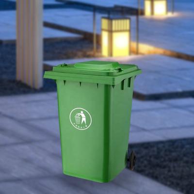 China 360 Liter Wheelie Sustainable Plastic Industrial Waste Bin Waste Container Movable Trash Can Two Wheels Wheelie Bin for sale