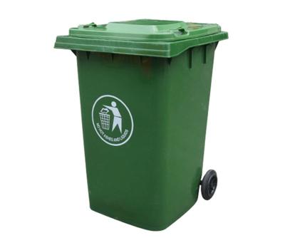 China Durable 360L HDPE Restaurant Mobile Office Indoor Outdoor Garbage Bin Recycled Plastic Bin With Wheels for sale