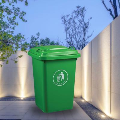 China Sustainable Huge Street Movable 50l Garbage Container Waste Outdoor Commercial 13 Gallon Bin 50 Liter Trash Can for sale