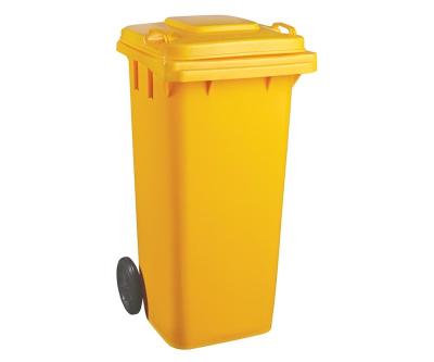 China Hot Selling Sustainable Rolled 120L Movable Plastic Trash Bin Recycle 120l Waste Bin Waste Bin for sale