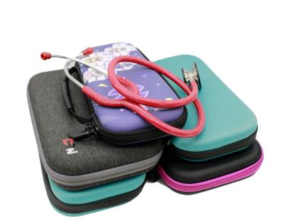 China EVA New Eva Factory Custom Hard Shockproof Eva Stethoscope Carrying Case Medical Oxford PU Equipment Storage Case - Buy custom Eva Stetho hard for sale