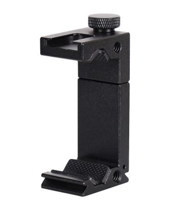 China Waterproof Universal Aluminum Phone Bracket Holder with Cold Shoe Tripod Mount, Vertical and Horizontal Support IOS and Android Smartphones for sale