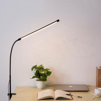 China Modern Simple Design Flexible Adjustable Clip 12W Led Desk Lamp Metal Arm Manicure Nails Desk Lamp for sale