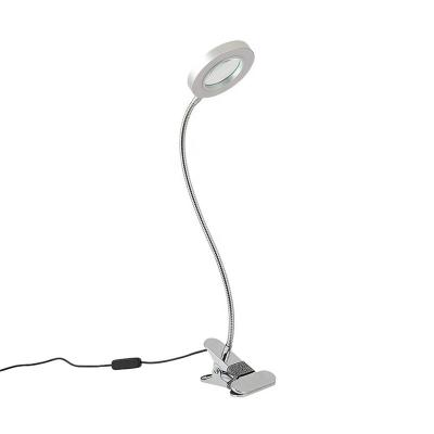 China USB Cute Magnifying Desk Lamps Metal Aluminum Alloy Flexible Arm Flexible Daylight Desk Lamps With Clamp for sale