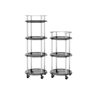 China Easy Assemble 4 Tier Wholesale High Quality Mini Rugged And Assortment Durable Design Acrylic Kitchen Cart for sale