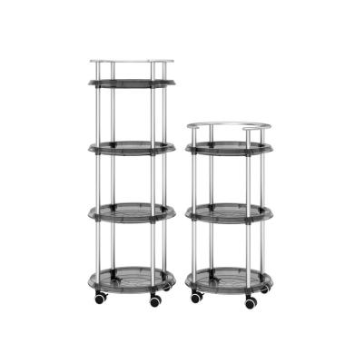 China Easy Assemble Bathroom Special Household Kitchen Multifunctional Design Trolley Rack With Roll Storage Rack for sale