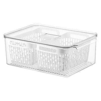 China High Quality Sustainable Food Storage Containers Kitchen Pantry Refrigerator Airtight Organizer Box for sale