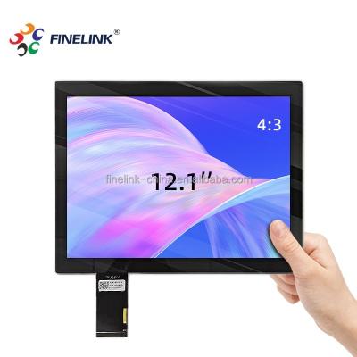 China 12.1 inch Multi Touch Capacitive Touchscreen PCAP Glas Glasstructuur Te koop