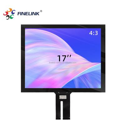 China 17 Inch Industrial Open Frame Touchscreen Monitor Glass+Glass Structure OEM for sale