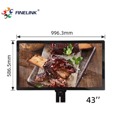 China Grote grootte 43 inch CTP touchscreen voor vloerstand LCD commerciële digitale signage schermen Te koop