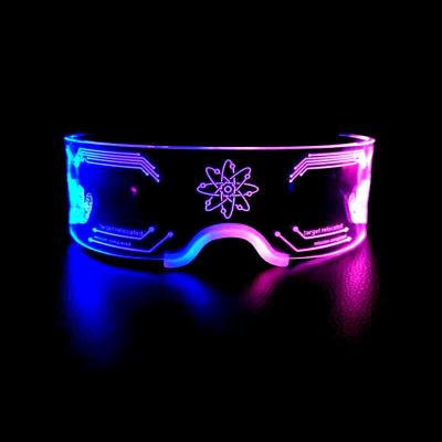 China Acrylic LED Light Up Toys Glass Wireless Light Up Glasses With Dark Glass Glow Costume Party Sunglasses Bar Club KTV Disco Supplies for sale