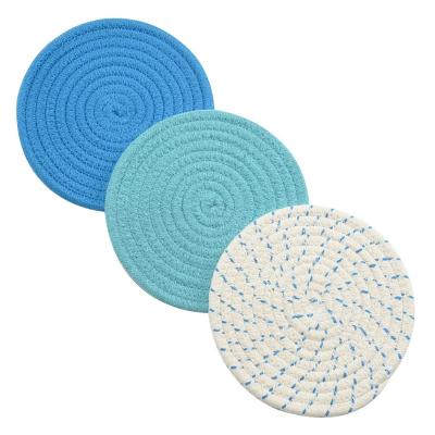 China Durable Kitchen Potholders Set Tripods Set Wire Weave Hot Pot Holders Set Coasters Stylish Cup Mat for sale