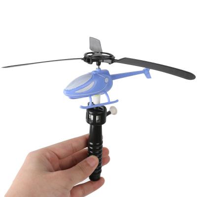 China Mini Airplane DIY Kids Toy Children Gift Airplane Helicopter Pull String Control Fly Mini Helicopter for sale