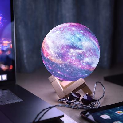 China 3D Printing New Kids Colorful Lady Moon Light 3D Printing Touch Control 3D Night Light Changing USB Remote Control Fill Bedside Lamps for sale