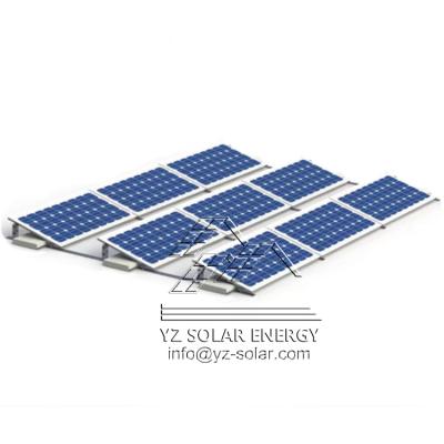 China New Solar Ballasted Roof SUS304 Flat Rack Mount Ground System Install PV Panel Non Penetrating Rail Less Stretching For South Support for sale