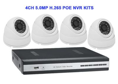 China 4CH 5.0MP H.265 POE NVR KITS With Dome IP IR Camera for sale