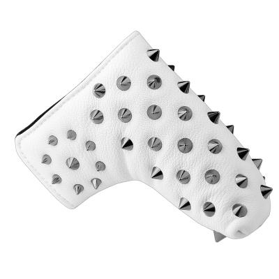 China Durable Custom PU Leather Rivet Golf Blade Putter Cover for sale