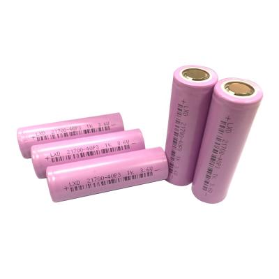 China Toys LXD 4000mAh 21700 Li ion battery 3.6v INR21700 rechargeable batteries Cylindrical lithium ion battery for sale