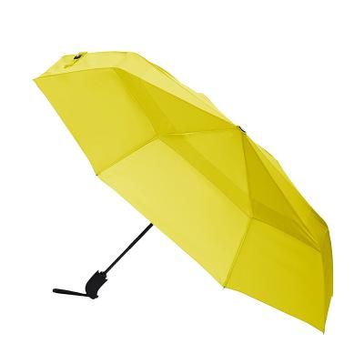 China Minimalist Amazon Auto Open Travel Umbrella with Wind Vent - Yellow for sale