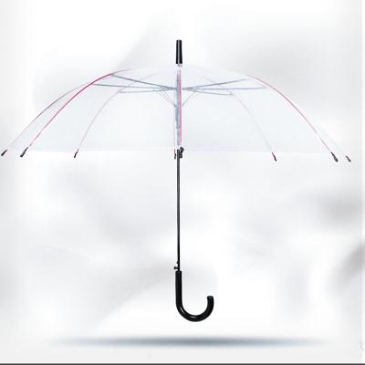 China Customized transparent children's minimalist transparent clear umbrella umbrella umbrella logo for sale