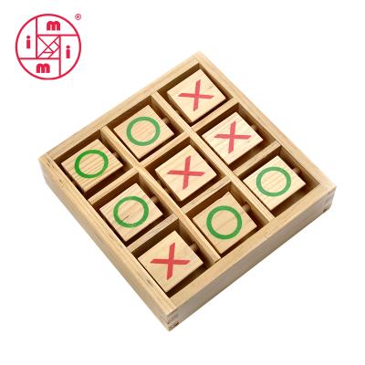 China WOODEN Tic Tac Toe Game Board Game XO Brain Game for Kids and Adults for sale