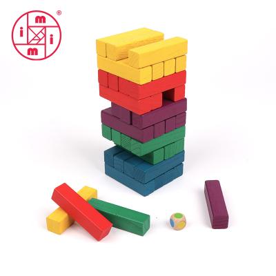 China Educational Toy Hot Selling Amazon Wooden Cartoon 3D Puzzle Game Handwork Intellectual Educational Puzzle Toys for sale