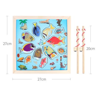 China Children's Toys Amazon Slae Hot Wooden Pretend Toy Fishing Game For Children for sale