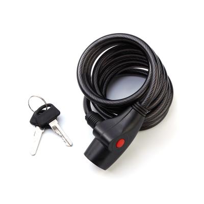 China Durable Steel PVC Cable Bicycle Lock Key With Bicycle Cable Lock Bike Chain Lock for sale