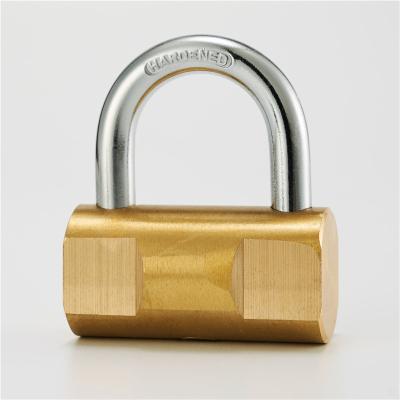 China High Quality Solid Polish Brass Padlock Brass Hammer Security Brass Padlock for sale