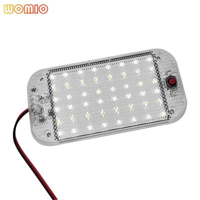 China AUTO 12V CAR high brightness car slim modification reading 24V truck light tricycle cart crystal light with double-sided screws adhesi for sale