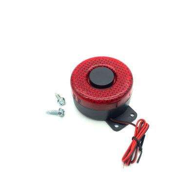 China High Quality Plastic Round Shape Truck Engineering Vehicle Car Alarm Buzzer With LED Light 12V24v Reversing Horn for sale