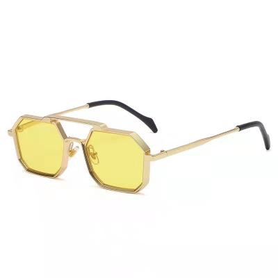 China 2022 Fashion Metal High Quality Customizable Retro M Polarization Lens New Hot Selling Men And Women Polygonal Square PC Frame Sunglasses for sale