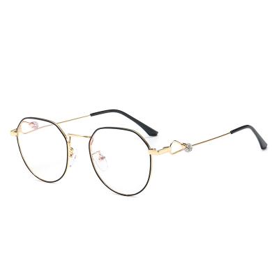 China 2020 STAINLESS New Diamond Optical Frame Frame For Women Fashionable Anti-blue Light Glasses Optical Glass Frame Glasses for sale