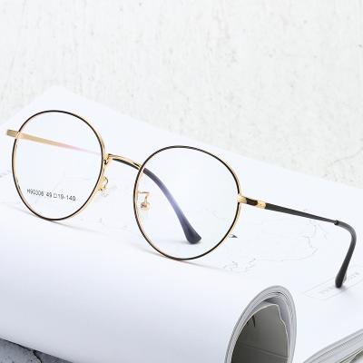 China 2020 New Men's Plain Blue Metal Frame Blue Light-blocking Glasses Optical Glasses Frame Glasses for sale