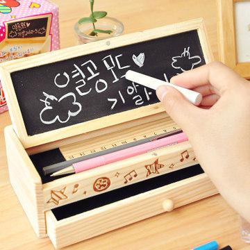 China Office Supplies Amazon Hot Sale Custom Design Wooden Pen Holders Desk Organizer for sale