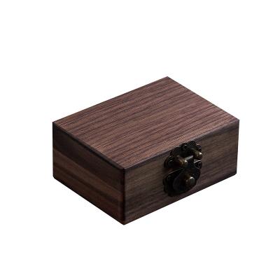 China Handmade Environmental Custom Wooden Box Wholesale Gift Box Christmas Black Wooden Style for sale