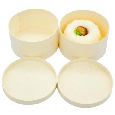 China environmental protection & Hot Selling Ingredients Container Biodegradable Cake Gift Round Wooden Food Box With Lid for sale